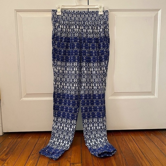 Forever 21 Blue Aztec Printed Harem Pants - Picture 1 of 9